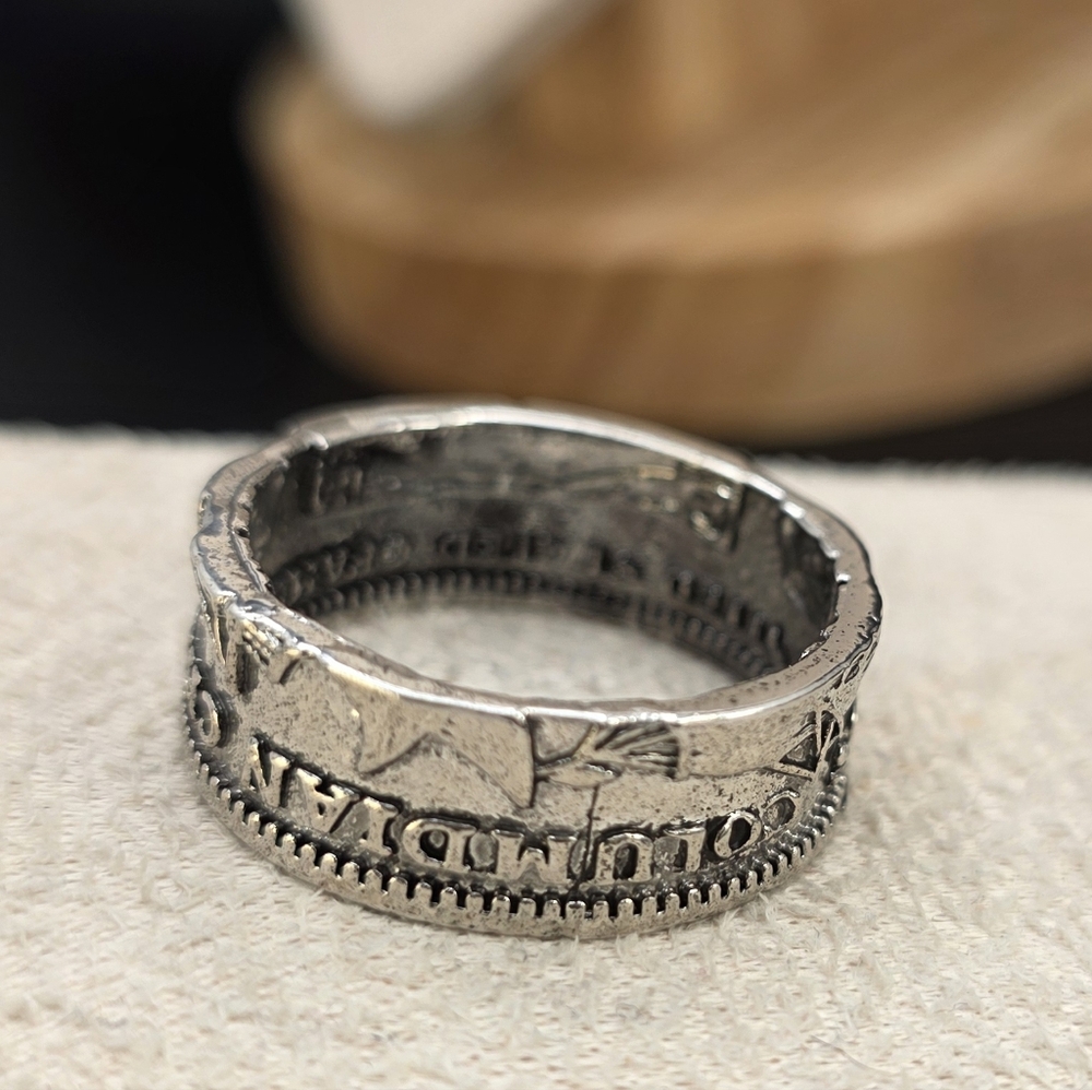 Silver Engraved Band Ring - Picture 1 of 3